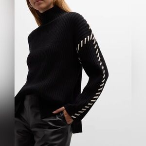 Rails Liam Rib-Knit Whipstitch Sweater